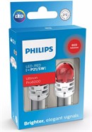 Philips Ultinon Pro6000 SI LED Pære P21W Rød (2 stk)